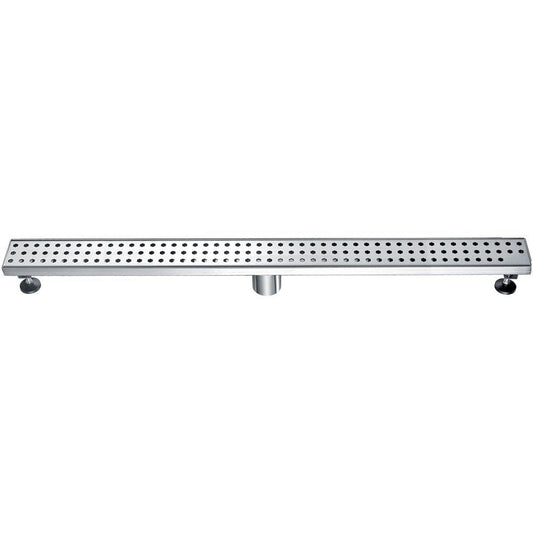 Dawn® 59 Inch Linear Shower Drain, Thames River Series, Polished Satin Finish