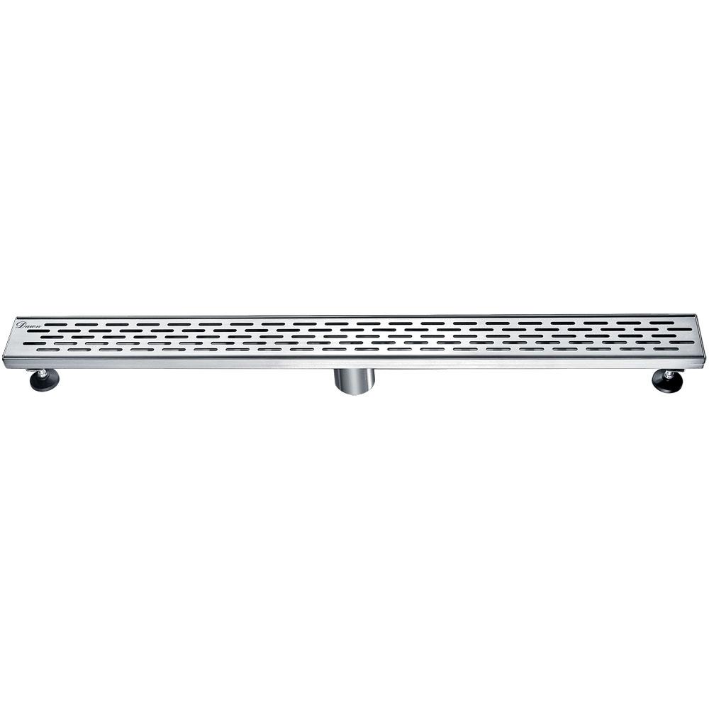 24 Inch Linear Drain with Adjustable Feet, Luxury Polished Finish Drain, Dawn USA LYE240304