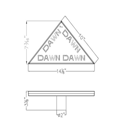 Corner Triangle Drain, Dawn® Series, Triangle Shower Drain with Installation Set