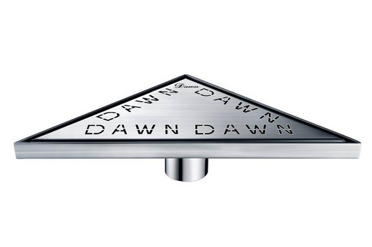 Corner Triangle Drain, Dawn® Series, Triangle Shower Drain with Installation Set