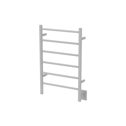 Amba Jeeves J Straight White Towel Warmer, 6 Bars, Hardwired, 21" W x 31" H