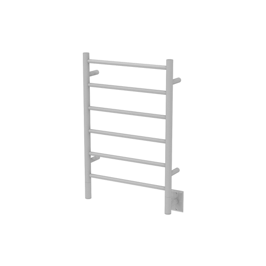 Amba Jeeves J Straight White Towel Warmer, 6 Bars, Hardwired, 21" W x 31" H