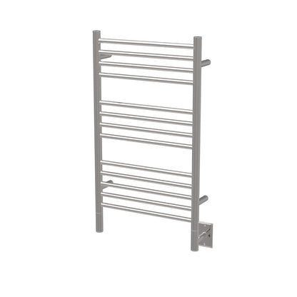 Amba Jeeves C Straight Brushed Towel Warmer, Hardwired, 13 Bars, W 21" H 36"