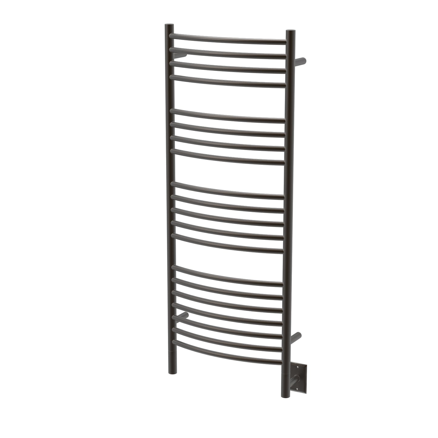 Amba Jeeves D Curved Oil Rubbed Bronze Towel Warmer, Hardwired, 20 Bars, W 21" H 53"