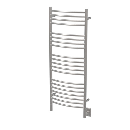 Amba Jeeves D Curved Polished Towel Warmer, Hardwired, 20 Bars, W 21" H 53"