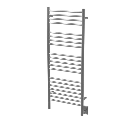 Amba Jeeves D Straight Brushed Towel Warmer, Hardwired, 20 Bars, W 21" H 53"