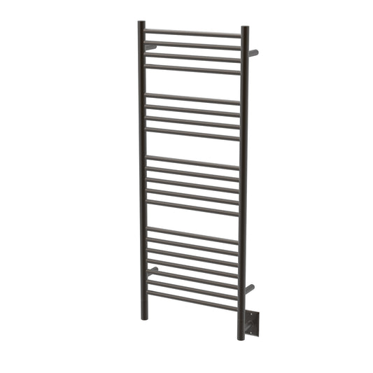 Amba Jeeves D Straight Oil-Rubbed Bronze Towel Warmer, Hardwired, 20 Bars, W 21" H 53"