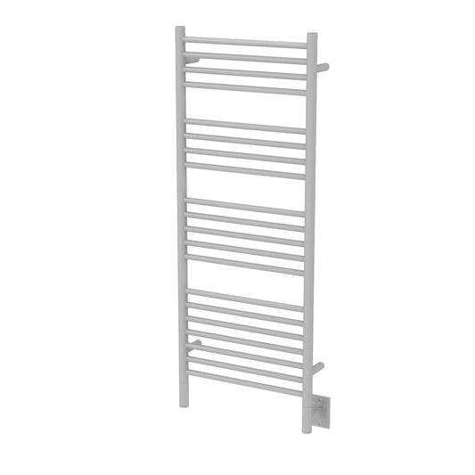 Amba Jeeves D Straight White Towel Warmer, Hardwired, 20 Bars, W 21" H 53"