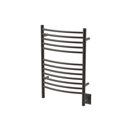 Amba Jeeves E Curved Oil-Rubbed Bronze Towel Warmer, Hardwired, 12 Bars, W 21" H 31"