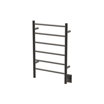 Amba Jeeves J Straight Oil Rubbed Bronze Towel Warmer, 6 Bars, Hardwired, 21" W x 31" H