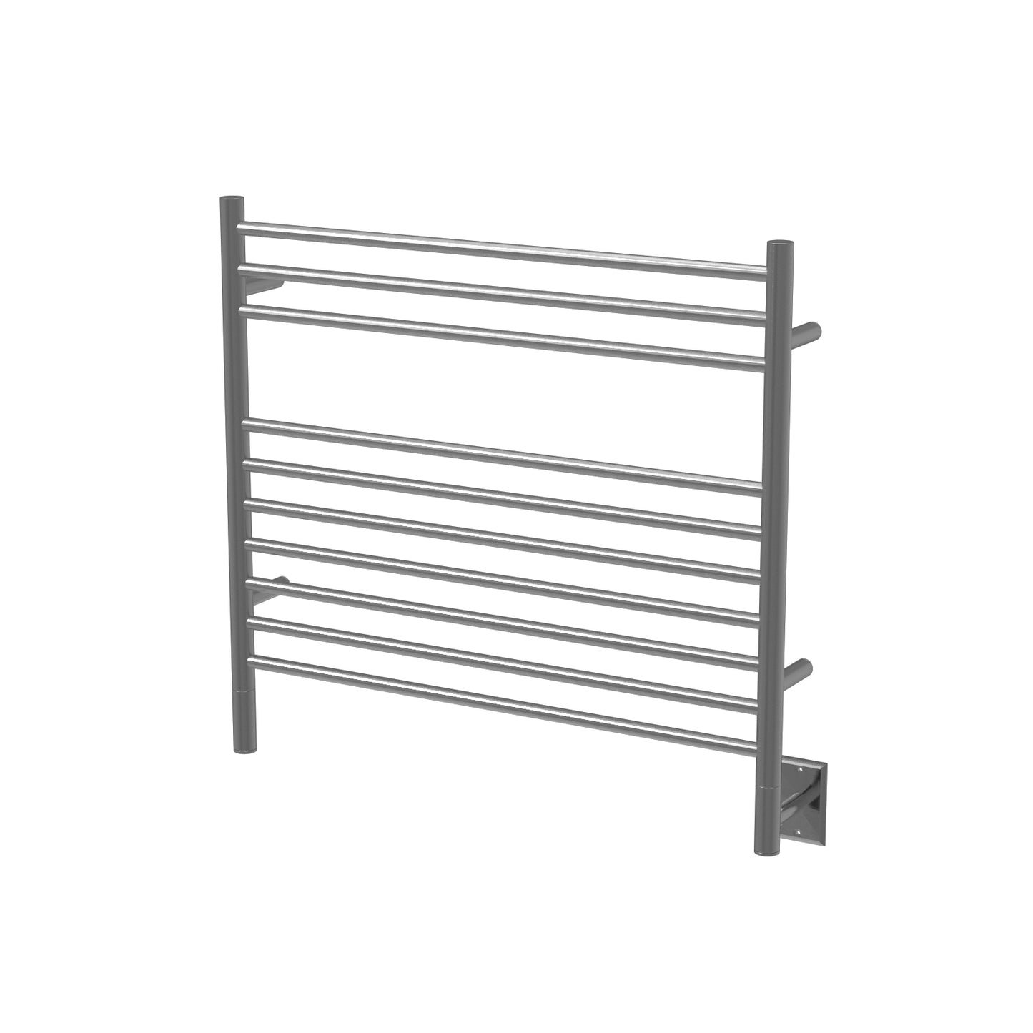 Amba Jeeves K Straight Brushed Towel Warmer, Hardwired, 10 Bars, W 30" H 27"