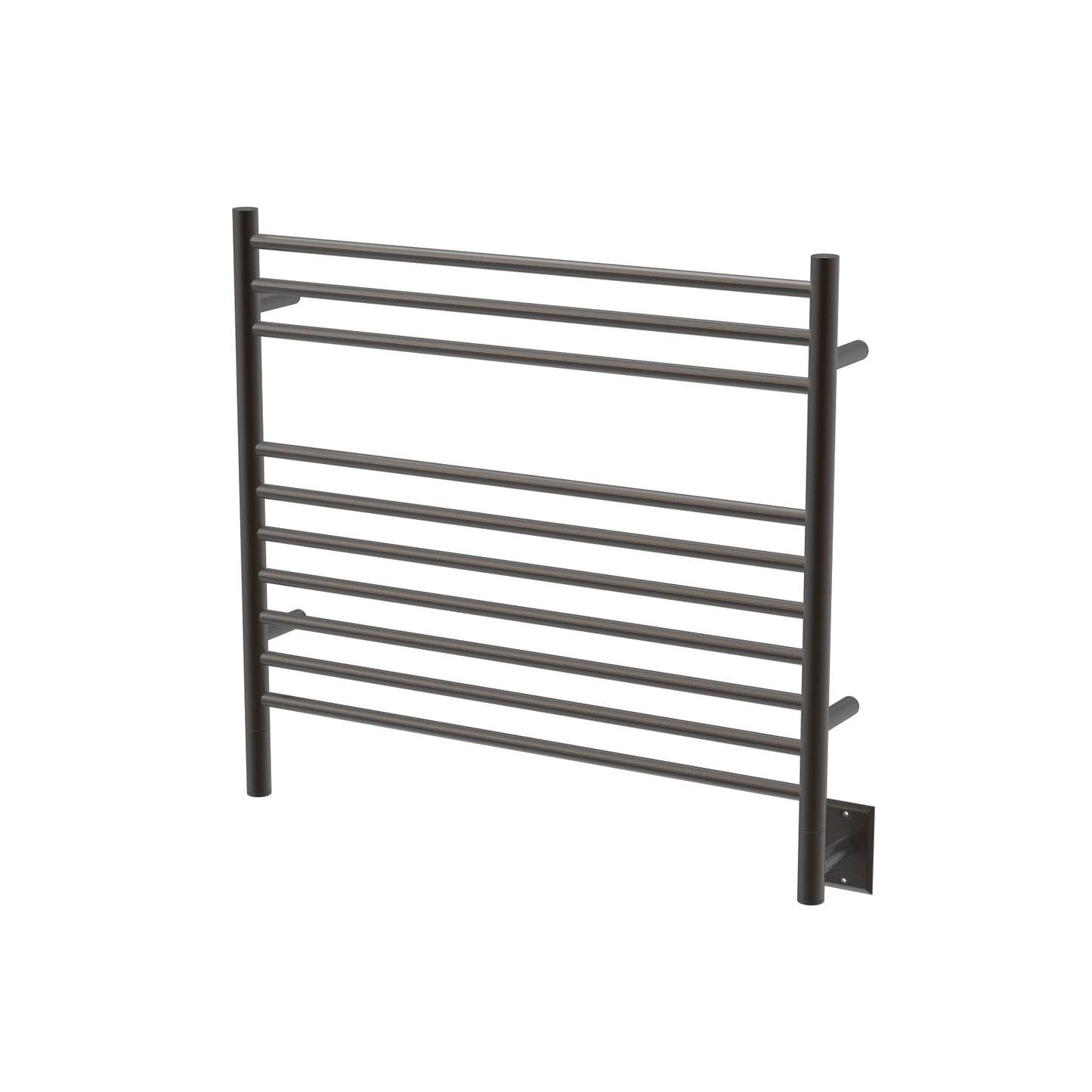 Amba Jeeves K Straight Oil-Rubbed Bronze Towel Warmer, Hardwired, 10 Bars, W 30" H 27"