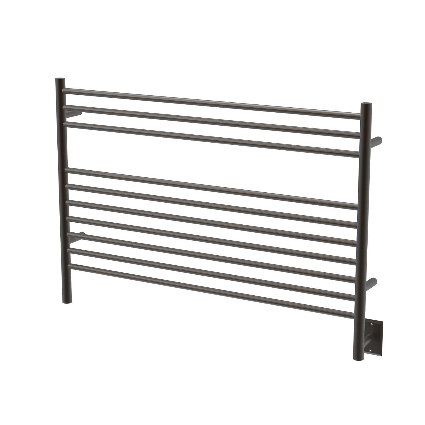 Amba Jeeves L Straight Oil Rubbed Bronze Towel Warmer, Hardwired, 10 Bars, W 40" H 27"