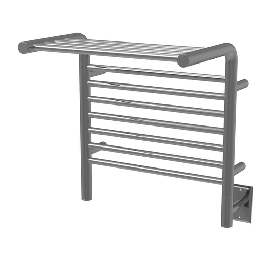 Amba Jeeves M Shelf Brushed Towel Warmer, Hardwired, 11 Bars, W 21" H 22"