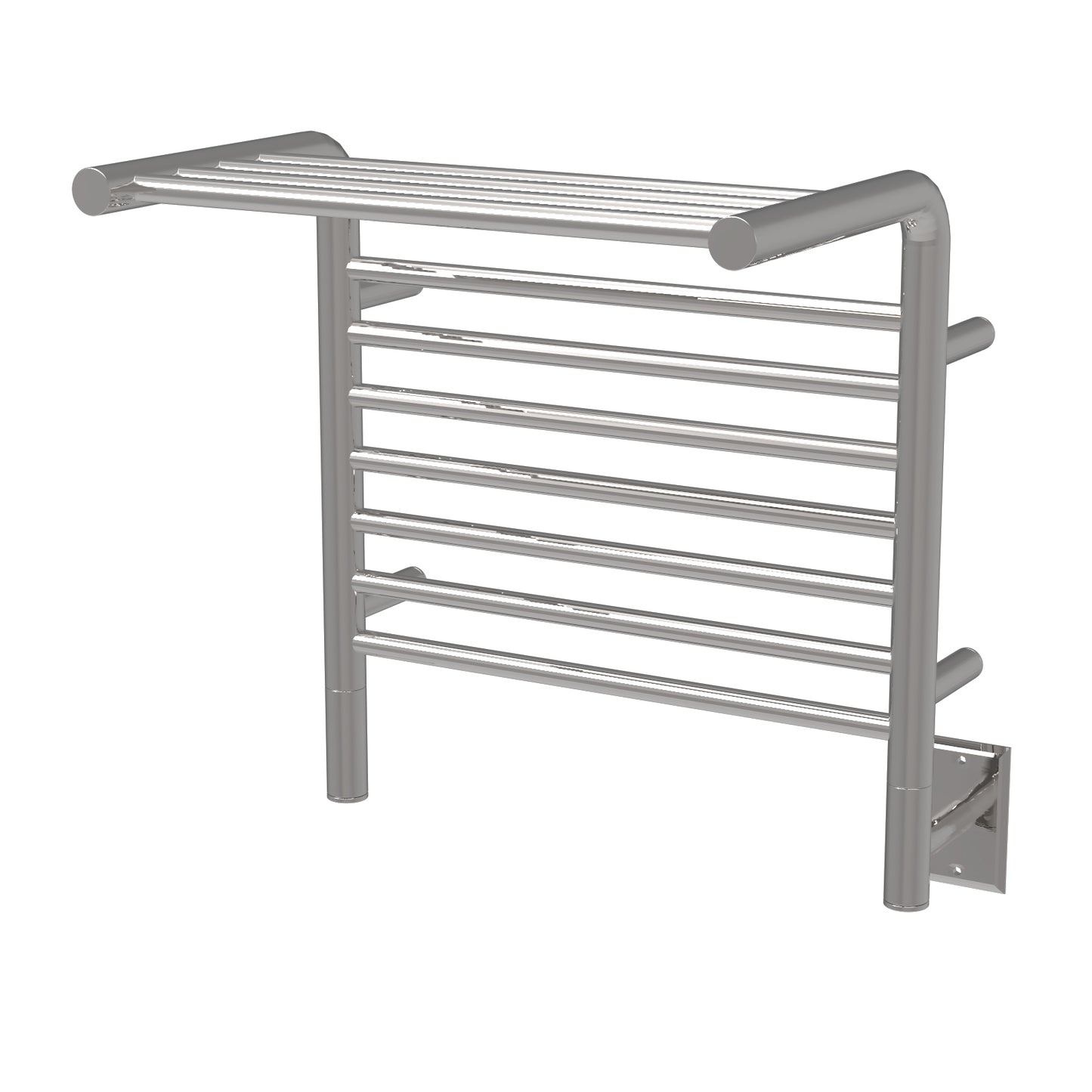 Amba Jeeves M Shelf Polished Towel Warmer, Hardwired, 11 Bars, W 21" H 22"