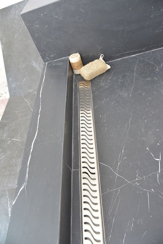 60 Inch Side Outlet Linear Shower Drain by SereneDrains