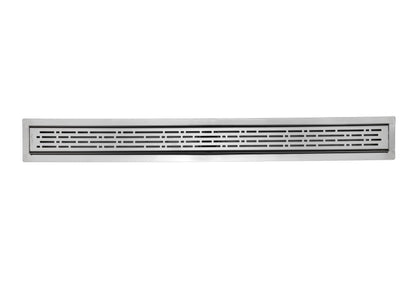 24 Inch Linear Shower Drain Broken Lane Brushed Nickel Design by SereneDrains