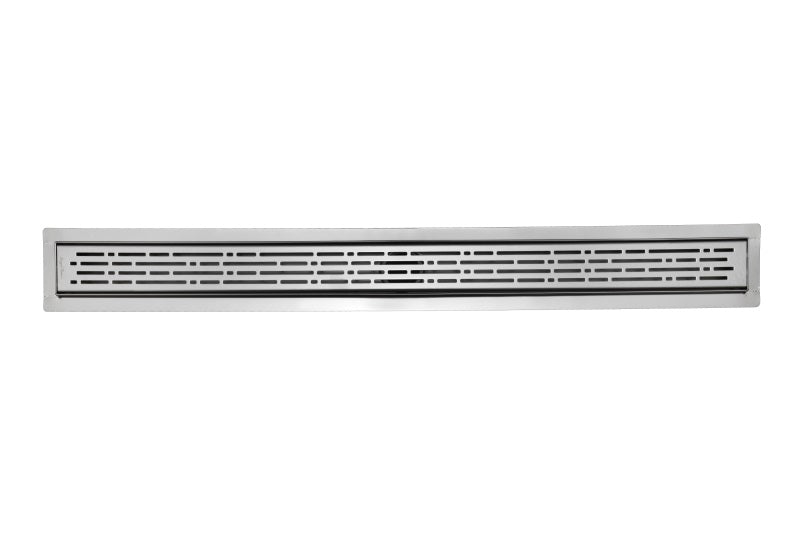 47 Inch Linear Shower Drain Broken Lane Brushed Nickel Design by SereneDrains