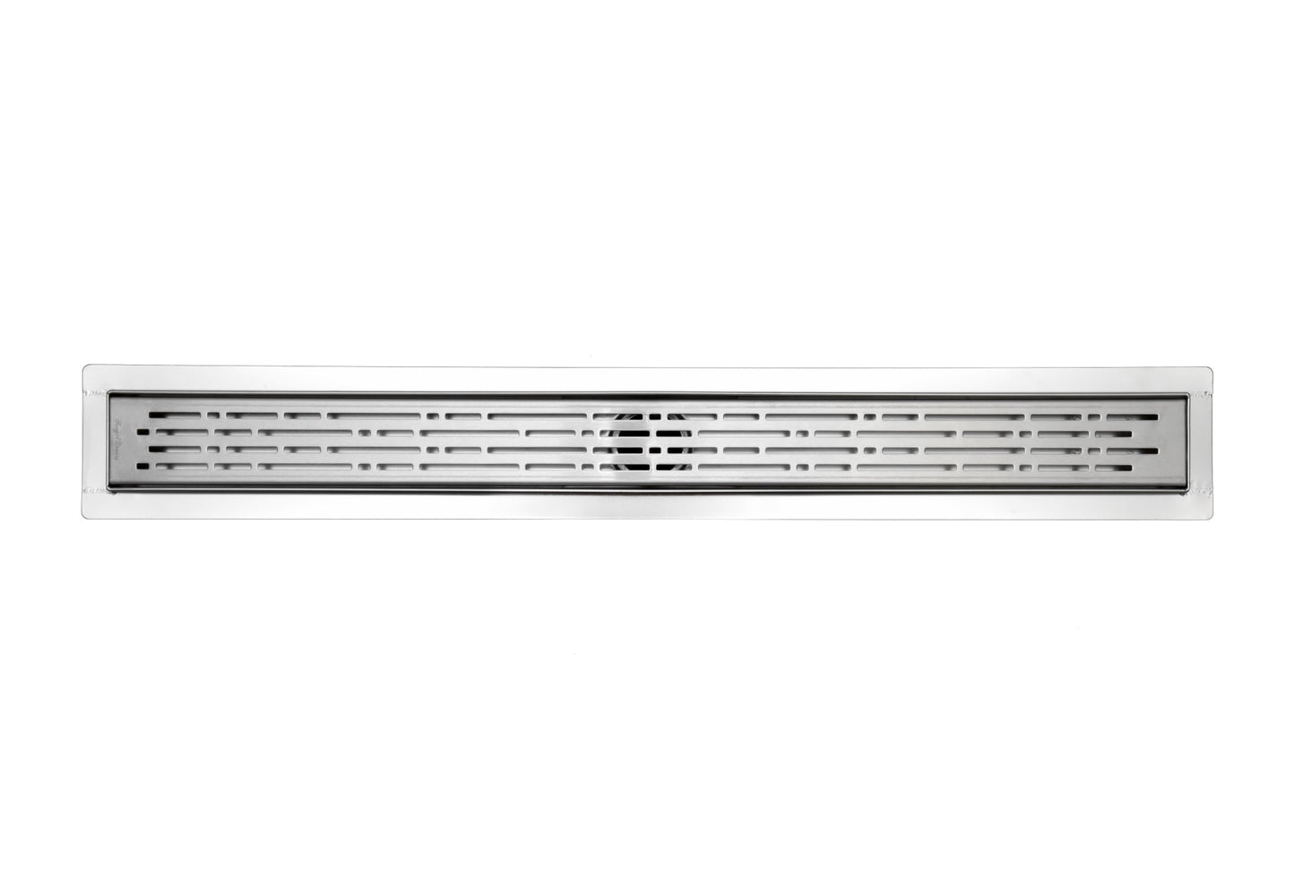 24 Inch Polished Chrome Linear Shower Drains, Broken Lane Design by SereneDrains