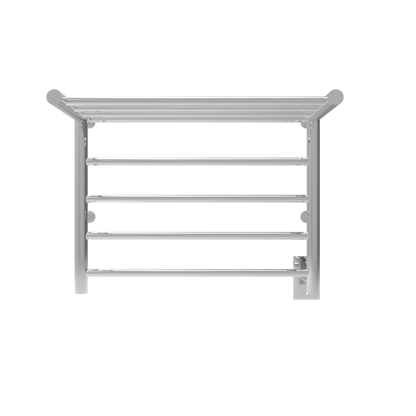 Polished Towel Warmer, Amba Radiant Shelf 8 Bar Towel Warmer