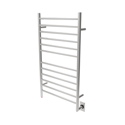 Polished Towel Warmer, Amba Radiant Hardwired Straight, 12 Bars Towel Warmer