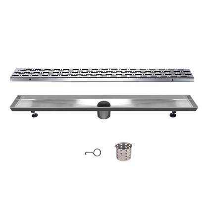 Dawn® 47 Inch Linear Shower Drain, Rio Orinoco River Series, Polished Satin