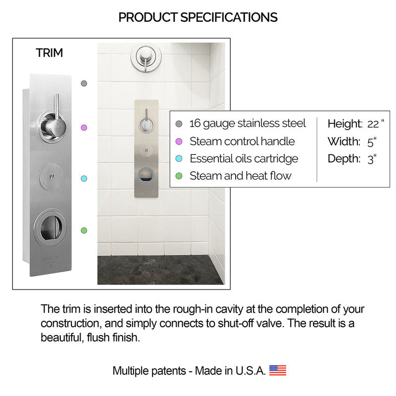 Shower Steam System, Serene Steam Shower Solar Flare Revive - White