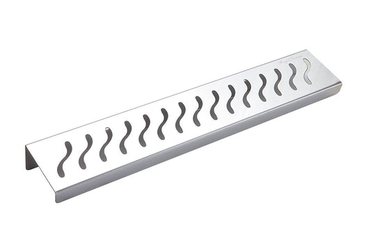 Brushed Nickel Shower Shelf, Elegant Drill & Screw Wall Mount Shower Shelf, Ocean Wave Design