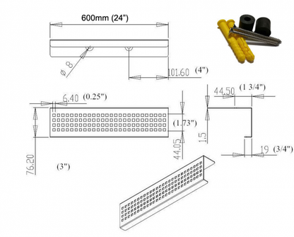 Matte Black Shower Shelf, Elegant Drill & Screw Wall Mount Shower Shelf, Traditional Square Design