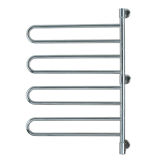 Polished Towel Warmer, Amba Swivel Jack Model B004, 8 Bars Towel Warmer