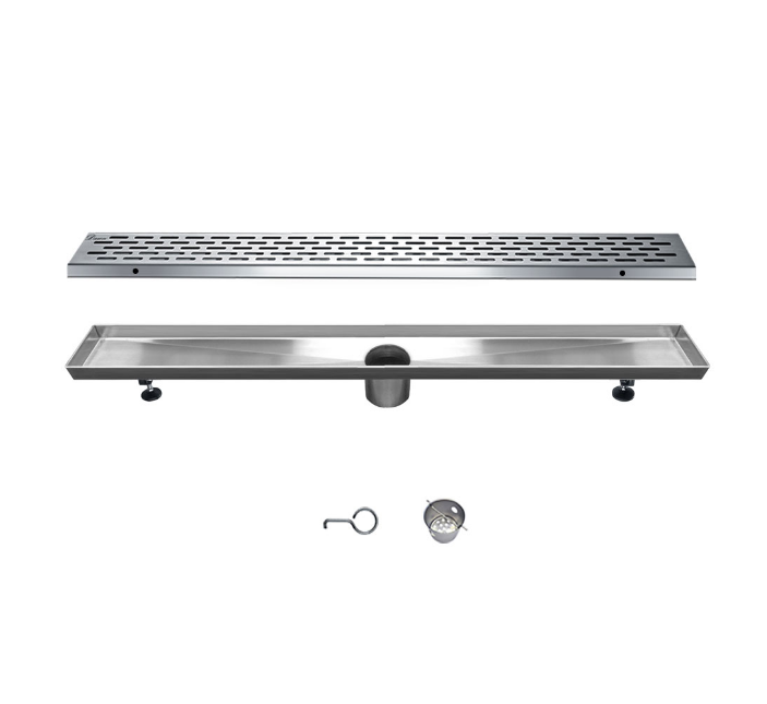 12 Inch Linear Drain with Adjustable Leveling Feet, Dawn USA Yangtze River Series