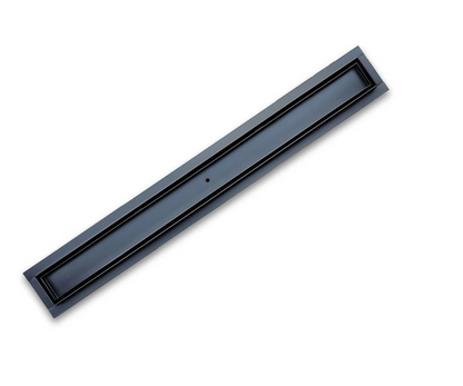 35 Inch Matte Black Tile Insert Linear Shower Drain by SereneDrains