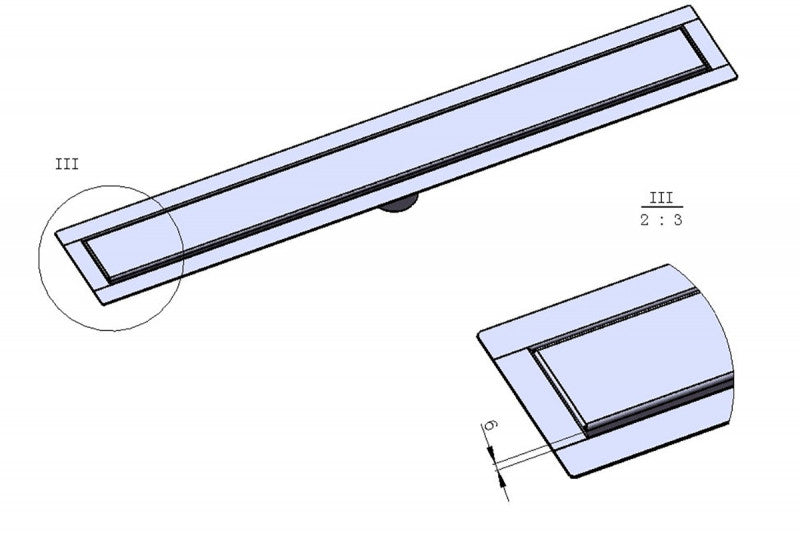 30 Inch Invisible Linear Shower Drain by SereneDrains