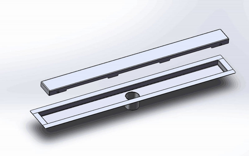30 Inch Invisible Linear Shower Drain by SereneDrains